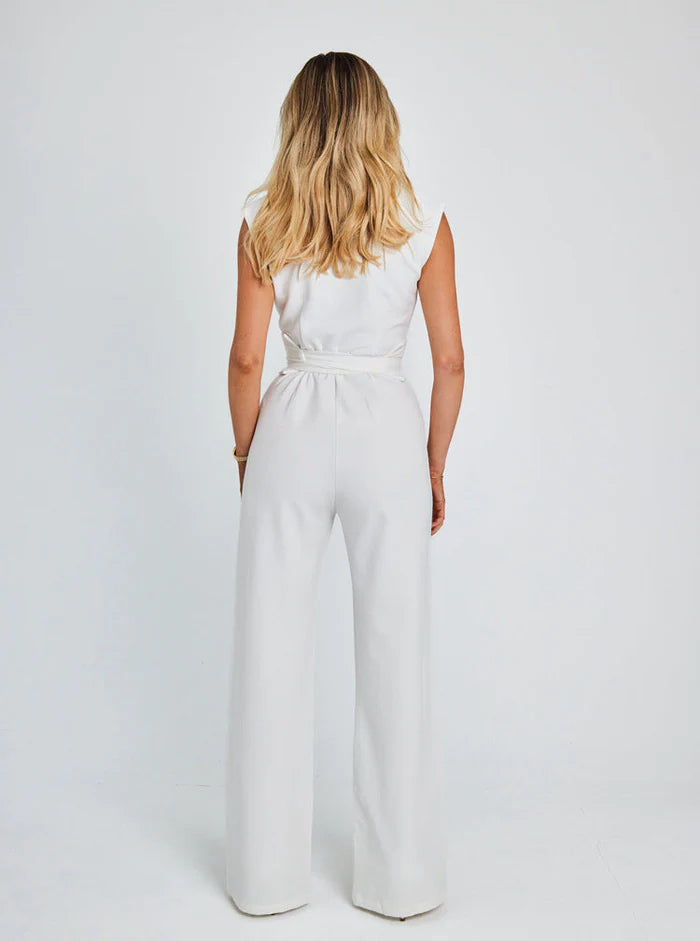 EMMA | Mouwloze Jumpsuit met Wijde Pijpen